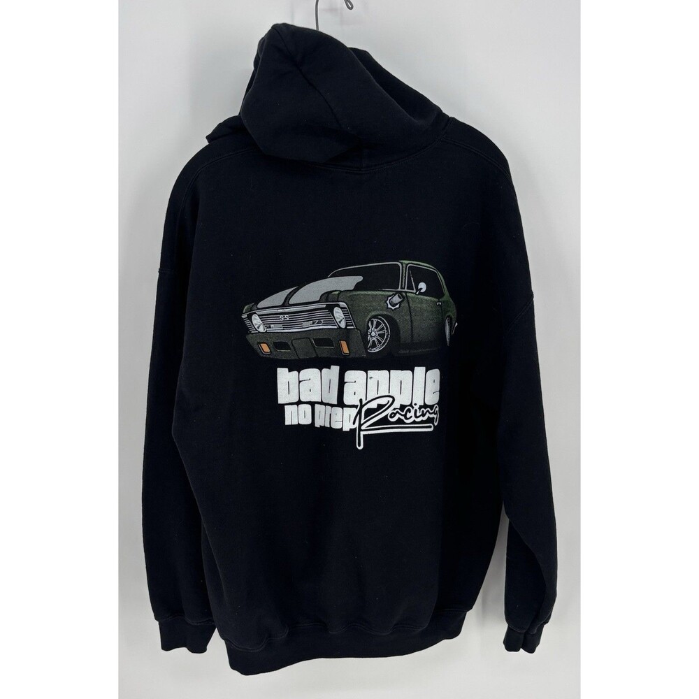 Bad Apple No Prep Racing Hoodie Gildan Heavy Blend XL Chevy Nova Drag Racing